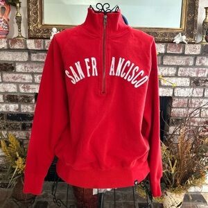 VTG Y2K San Francisco 49ers Half Zip Pullover Sweatshirt Sz S